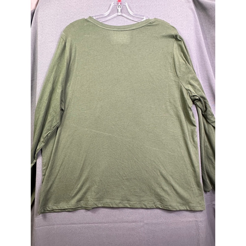 Time and Tru Womens XXL 20 Sea Turtle Green Long Sleeve Relaxed Fit Core Tee NEW - Picture 8 of 9